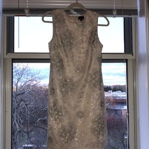 White BR beaded dress